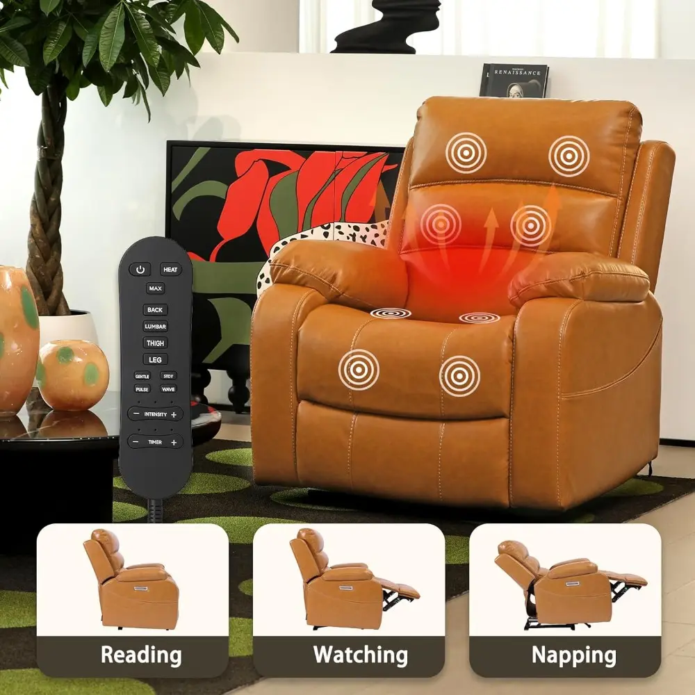 Real Zero Wall Hugger Recliners, Dual Motor Power Recliners for Small Spaces, RV Recliner Chair for Living Room, Bedroom, Breath