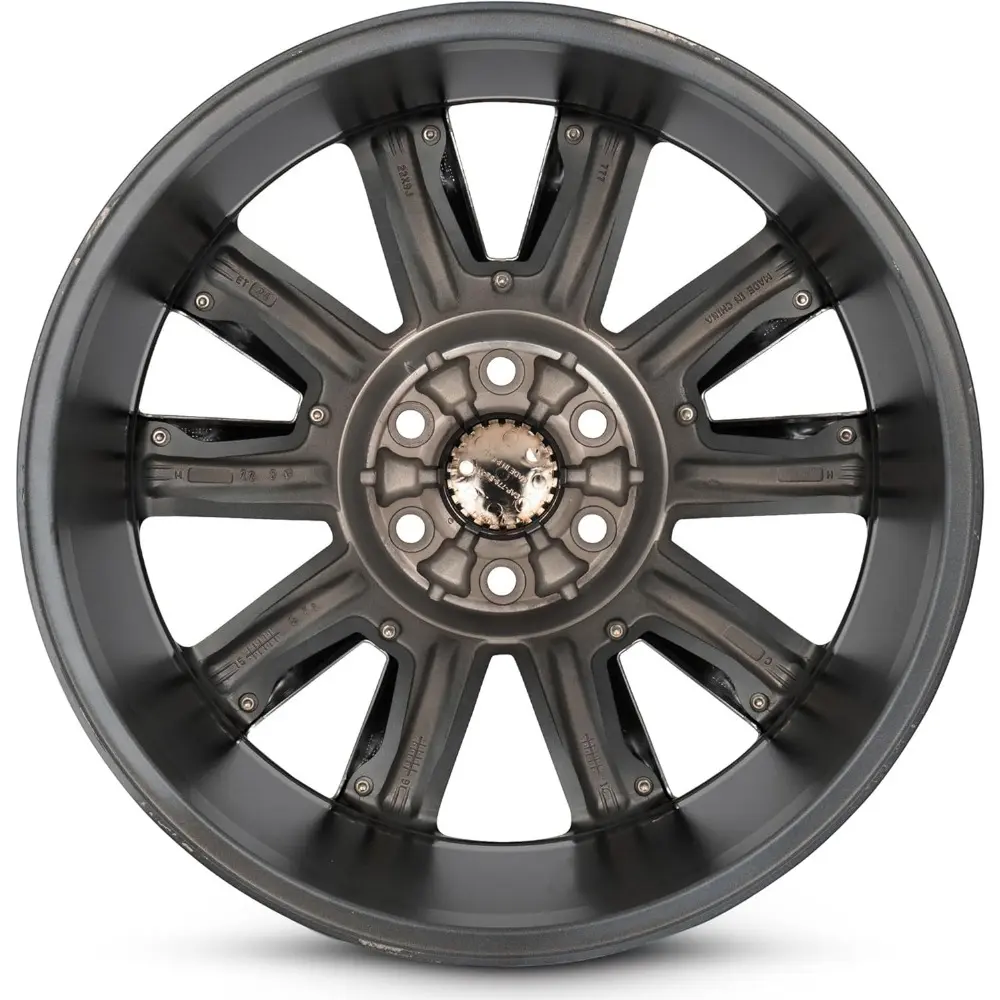 For 2015-2022 GMC Sierra 1500 22 Inch Hyper Silver with Chrome Inserts Hyper Silver Rim - OE Direct Replacement - Road Ready Car