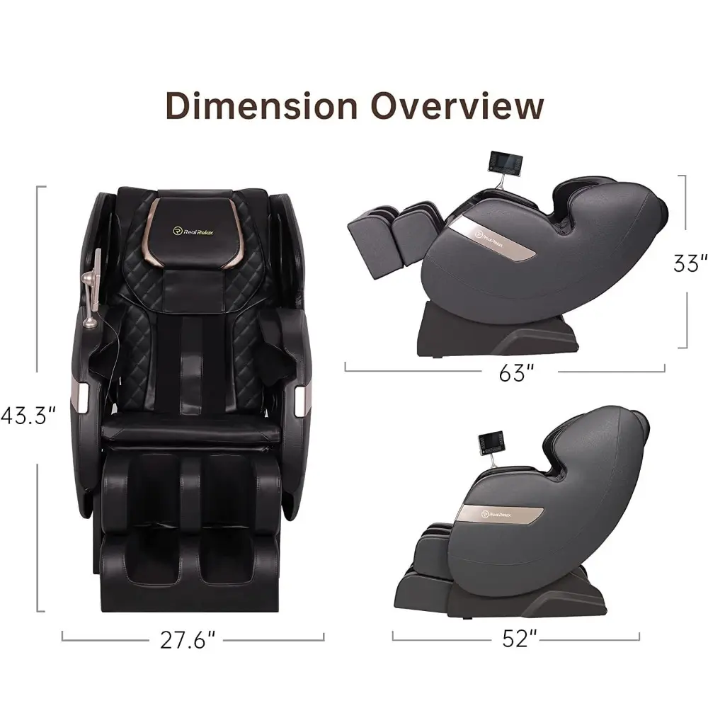 "2025 Advanced Shiatsu Massage Chair with Dual-core S Track, Zero Gravity Recliner, and Smart APP & LCD Controls for Lower Back