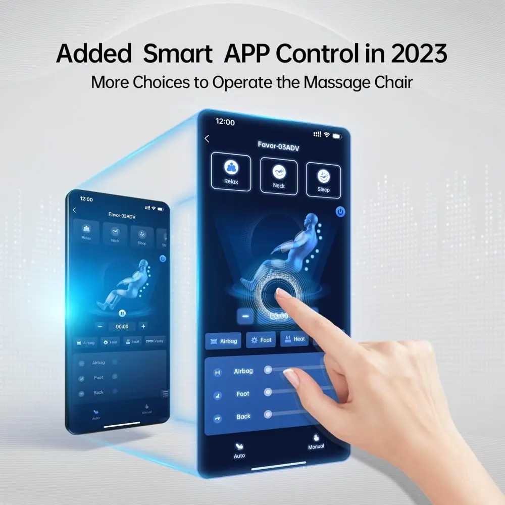 "2025 Advanced Shiatsu Massage Chair with Dual-core S Track, Zero Gravity Recliner, and Smart APP & LCD Controls for Lower Back