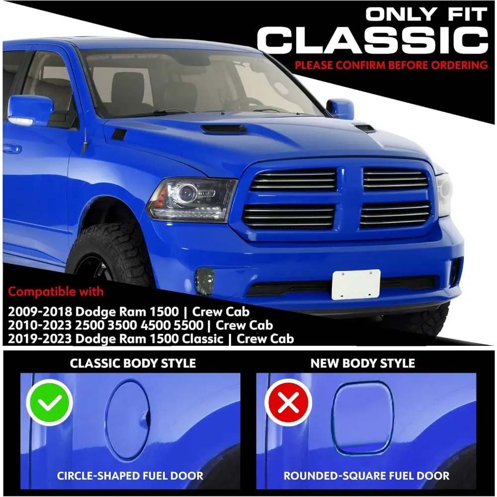 3.5" Oval Nerf Bar Side Steps Compatible with 2009-2018 Dodge Ram 1500; 2010-2025 2500 3500; 2019-2024 Classic | Crew Cab | SS2