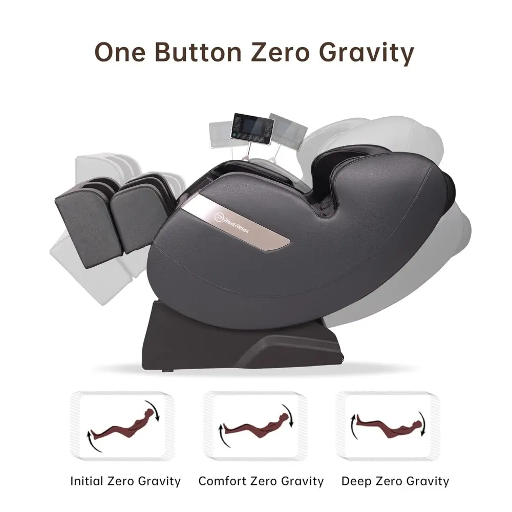 "2025 Advanced Shiatsu Massage Chair with Dual-core S Track, Zero Gravity Recliner, and Smart APP & LCD Controls for Lower Back