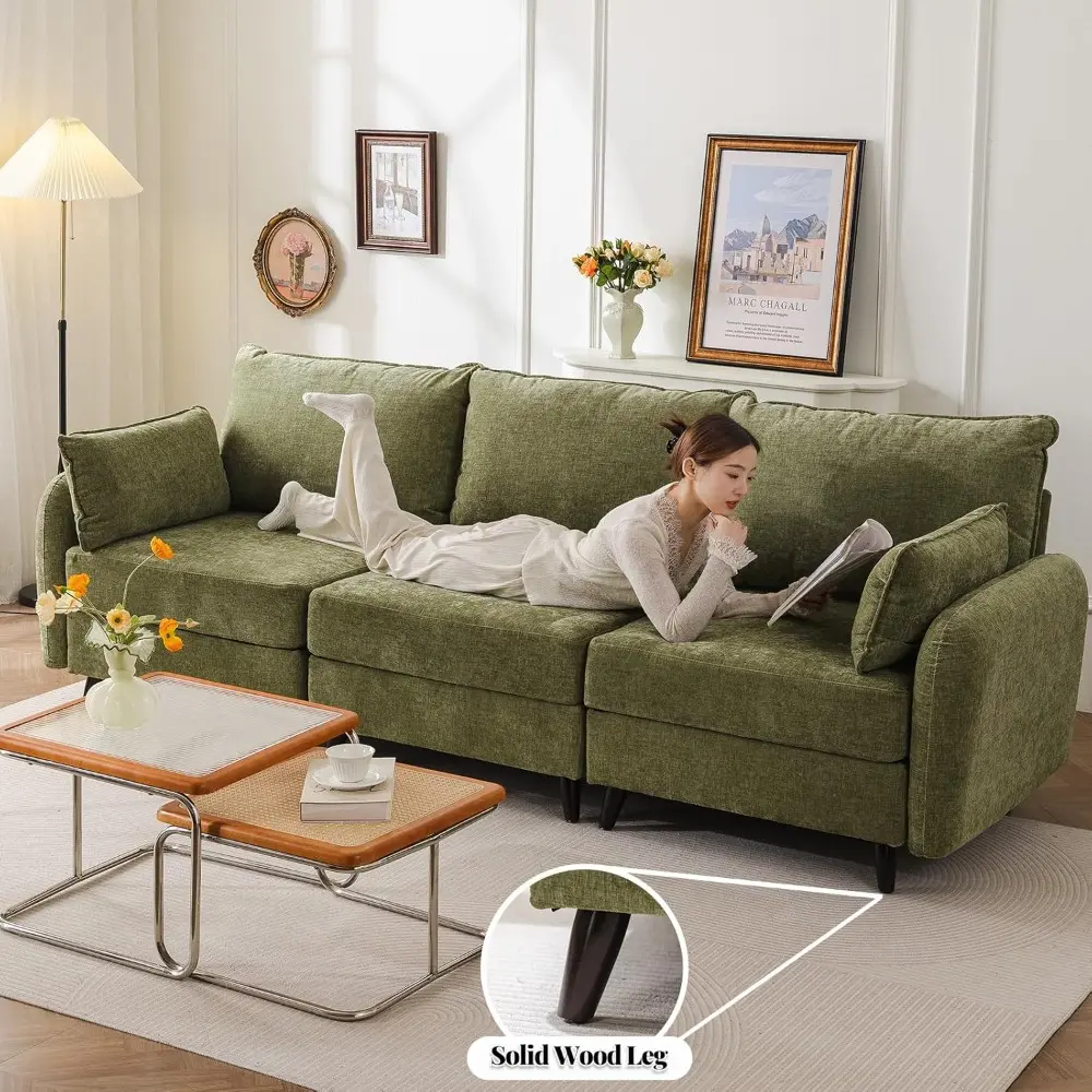 104'' Modular Sectional Sofa with All Seats Storage, Oversized L Shaped Couch for Living Room,3-Seater Comfy Cloud Couches with