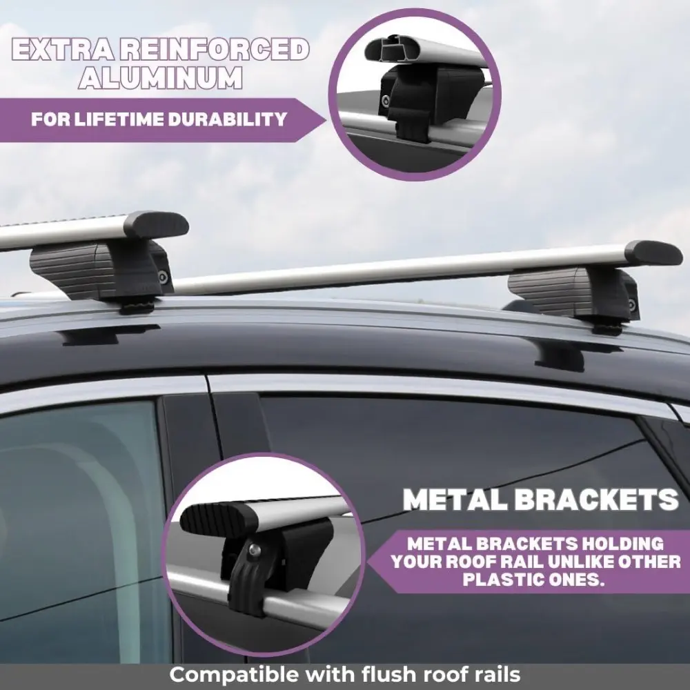 Roof Rack Cross Bars for GMC Yukon, Yukon XL 2021-2025 | Aluminum Crossbars with Anti Theft Lock for Rooftop | Compatible with
