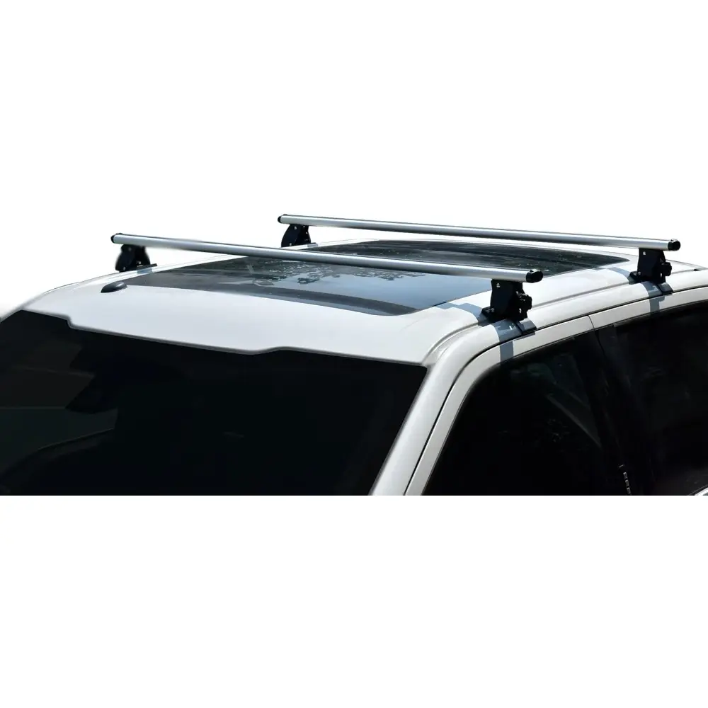Black Horse Traveler Cross Bar Silver Compatible with 2013-2025 Ram 1500|2015-2025 Ford F-150|2013-2025 Chevrolet Silverado 1500