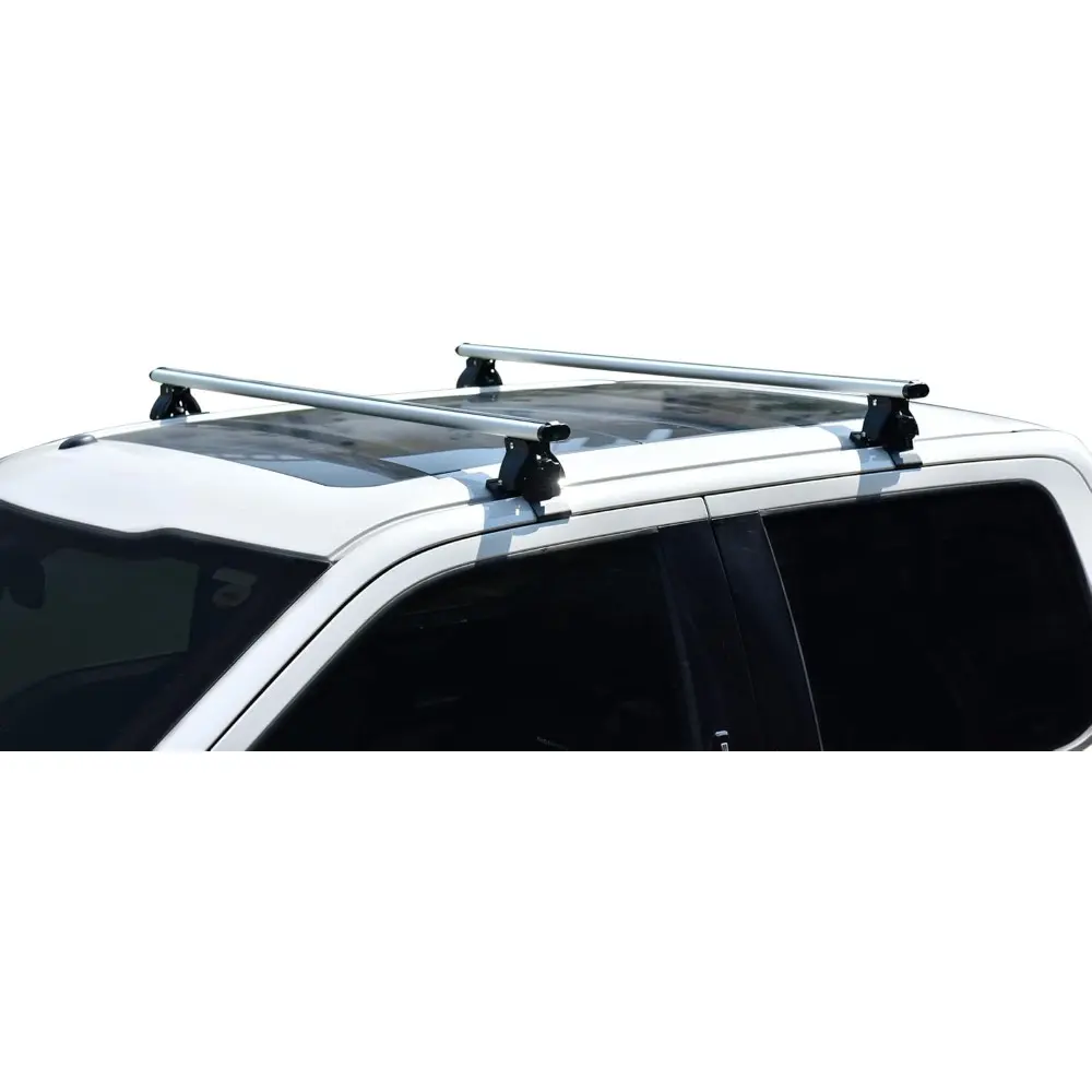 Black Horse Traveler Cross Bar Silver Compatible with 2013-2025 Ram 1500|2015-2025 Ford F-150|2013-2025 Chevrolet Silverado 1500