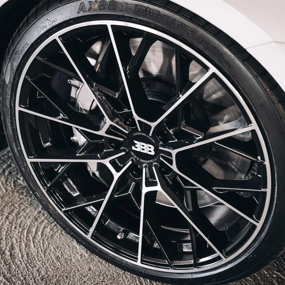 Big Baller Brand H157 Z10 Gloss Black with Machined Face Passenger Car Automotive Aluminum Car Wheels Fits Lug Vehicles, Passeng