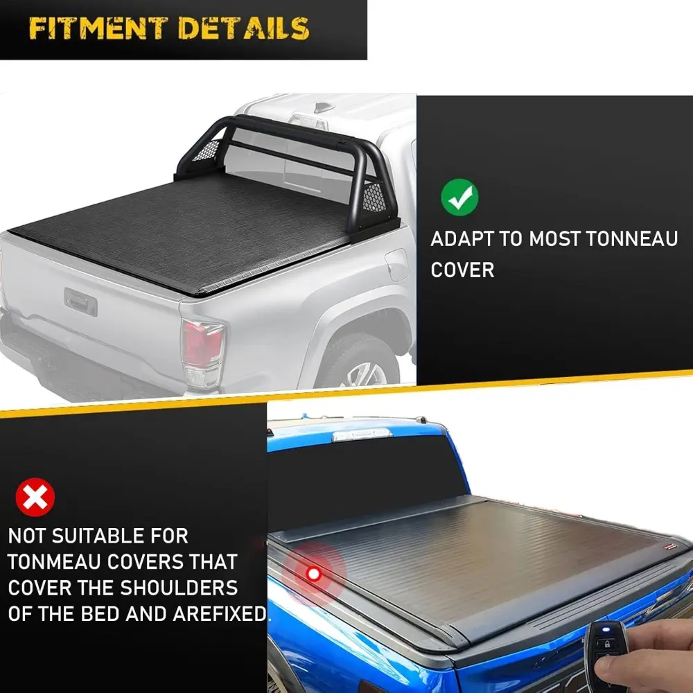 Classic Roll Bars for Universal Full Size Pickup Trucks, Adjustable Chase Rack Roll Bar for Chevrolet S-10 Colorado/GMC Sonoma/J