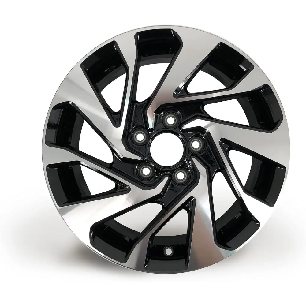 New 16x7 Inch 16” Alloy Wheel for 2016–2021 Honda Civic | OEM Design Replacement Rim | Machined Black Finish | Set of Front or R