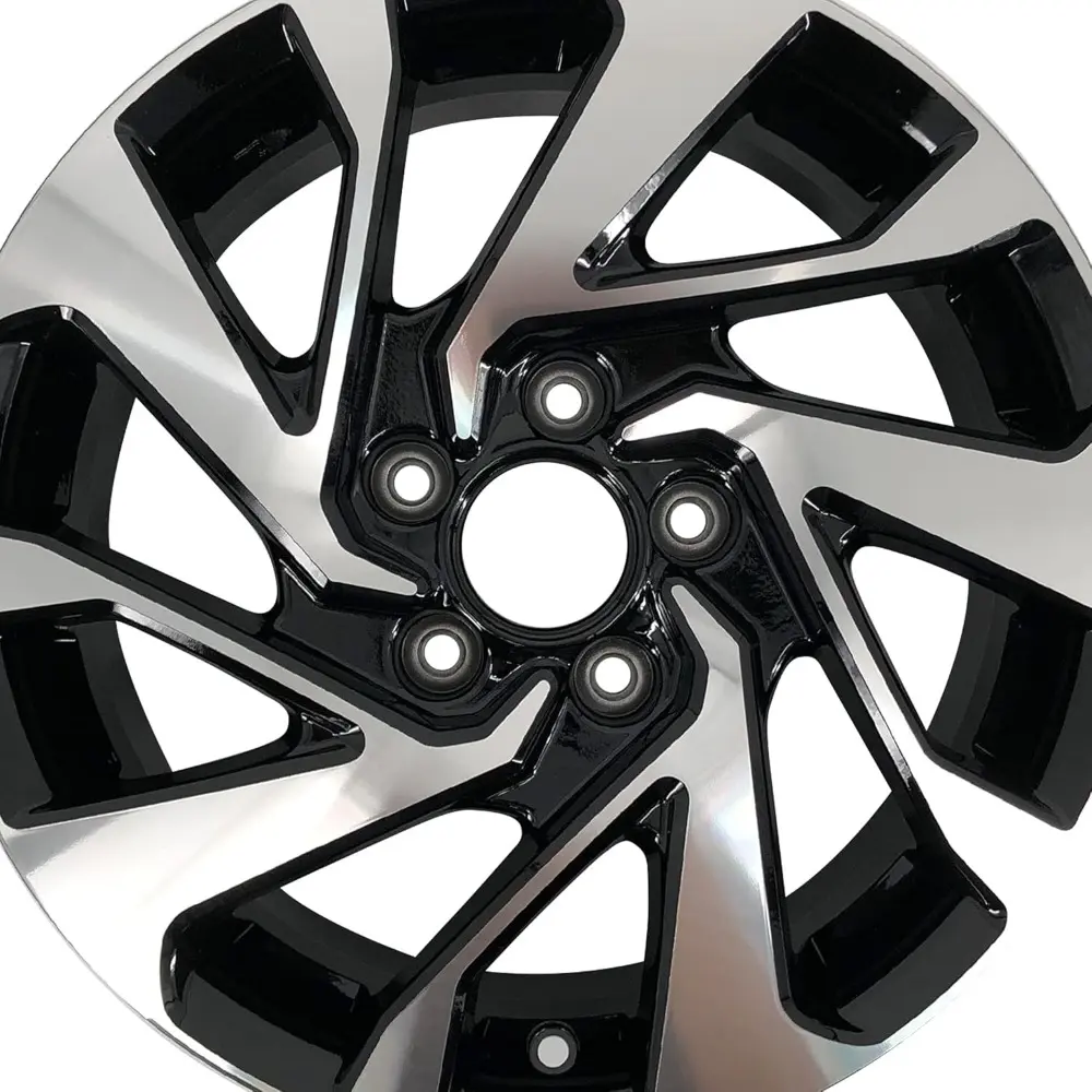 New 16x7 Inch 16” Alloy Wheel for 2016–2021 Honda Civic | OEM Design Replacement Rim | Machined Black Finish | Set of Front or R