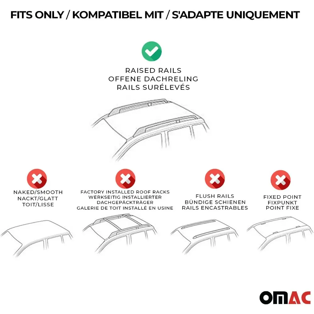 Aluminium Roof Racks Cross Bars Carrier for VW Jetta SportWagen 2011-2014 Gray 2 Pcs Anti-Theft for Travel Kayak Canoe Surf Ski