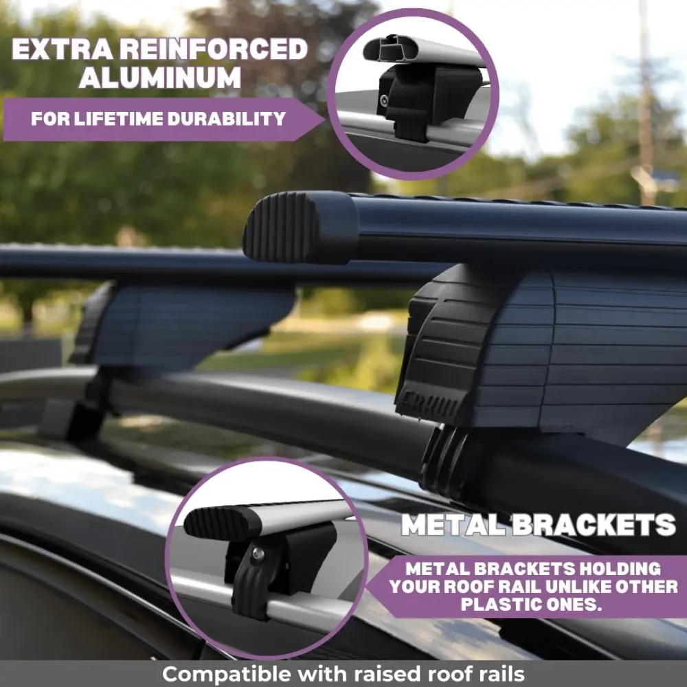 Roof Rack Cross Bars for BMW X7 (G07) 2019-2025 | Aluminum Crossbars with Anti Theft Lock for Rooftop | Compatible with Raised