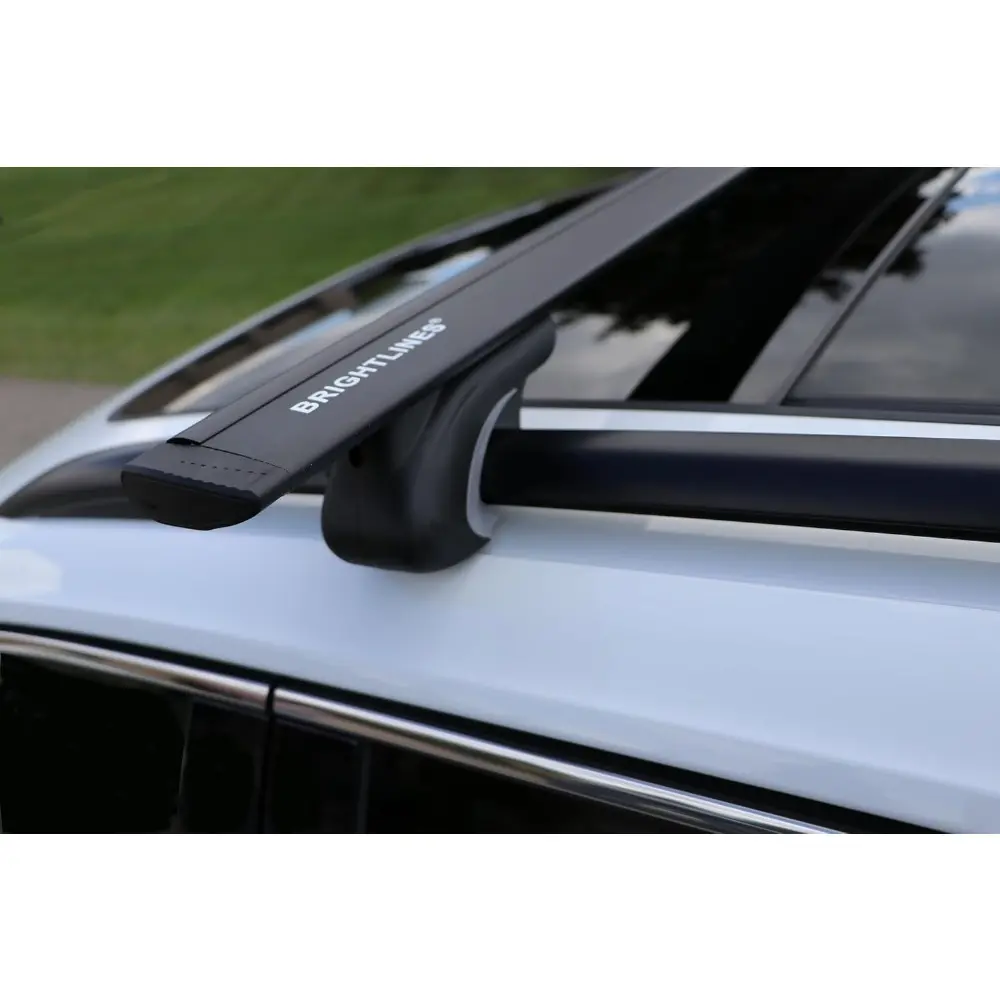 BRIGHTLINES All Black Heavy Duty 220 lbs Wing Shaped Universal Crossbars Roof Racks Compatible with 2013-2018 Toyota RAV4 for Ka