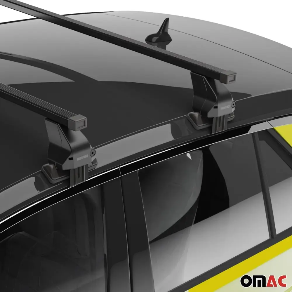Smooth Roof Racks Cross Bars Carrier for Chevrolet Bolt EV 2017-2023 Black 2Pcs