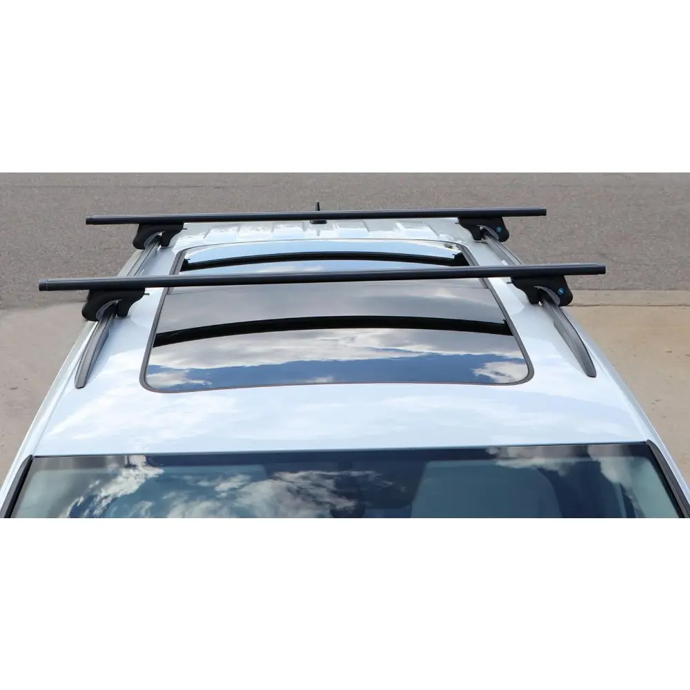 BRIGHTLINES All Black Heavy Duty 220 lbs Wing Shaped Universal Crossbars Roof Racks Compatible with 2013-2018 Toyota RAV4 for Ka