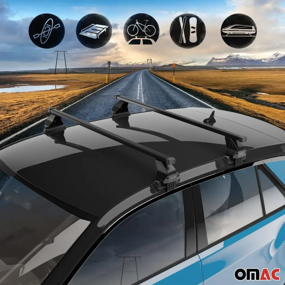 Smooth Roof Racks Cross Bars Carrier for Honda Accord Sedan 2013-2017 Black 2 Pcs Anti-Theft for Travel Kayak Canoe Surf Ski Sn