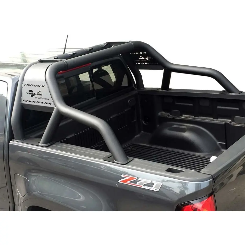 VGRB-1896BK Black Bravo Bed Bar Roll Bar | Compatibble with 14-24 Colorado / 14-24 GMC Canyon / 05-24 Toyota Tacoma