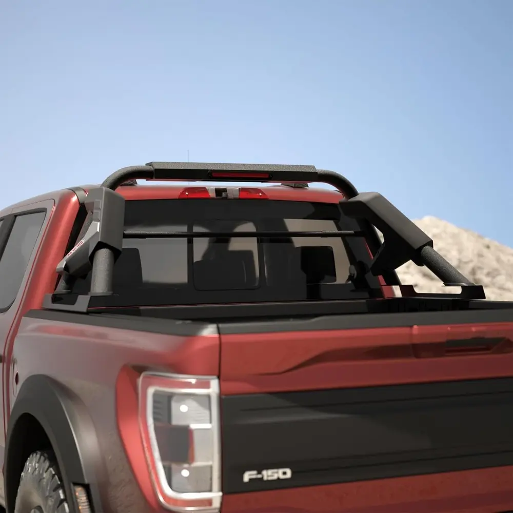 Truck Bed Roll Bar, Universal Sport Roll Bar Adjustable Chase Rack for Pickup Trucks Compatible with Ford F-150/F-250/F-350, Ram