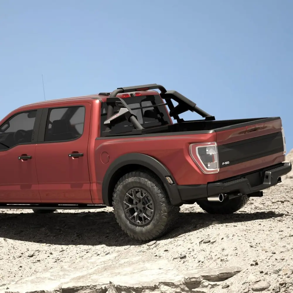 Truck Bed Roll Bar, Universal Sport Roll Bar Adjustable Chase Rack for Pickup Trucks Compatible with Ford F-150/F-250/F-350, Ram