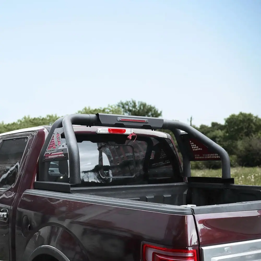 Roll Bar for Full Size Pickup Truck, Adjustable Sport Chase Rack Roll Bar Compatible with Ford F-150/F-250/F-350, Ram 1500/2500/
