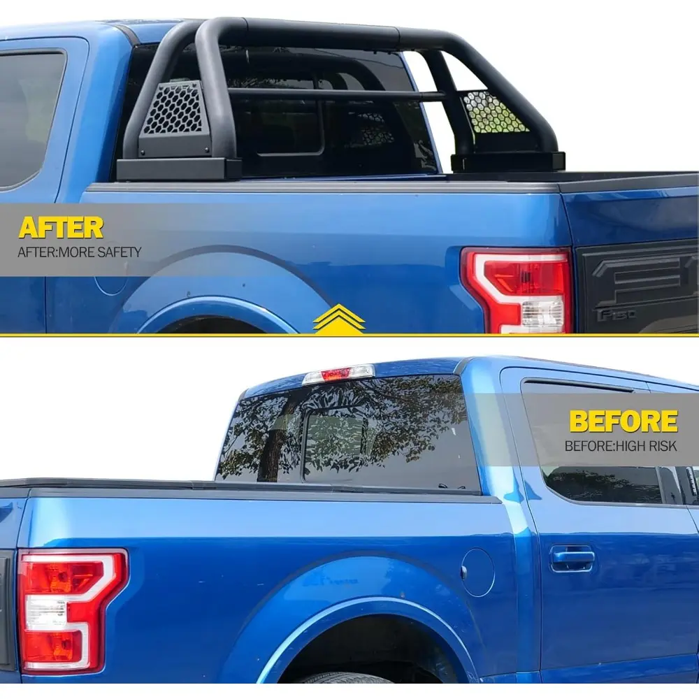 Universal Adjustable Truck Bed Chase Rack Roll Bar for Most Full Size Pickup Trucks,for Ford F-150 250 Dodge Ram 1500 Chevy Sil