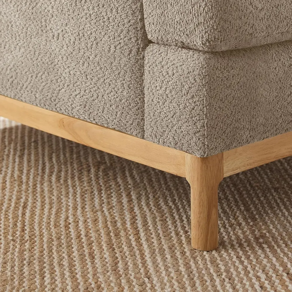 Contemporary Plush Single Sofa Chair with Wooden Legs, Oversized Reading Chair for Living Room, Upholstered Accent Furniture