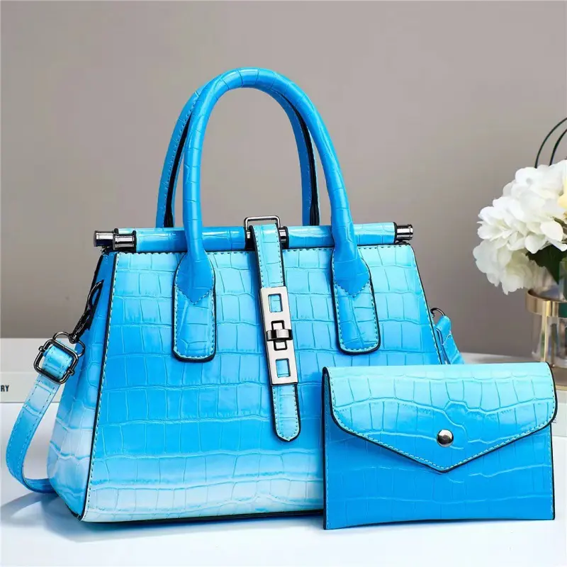 2024 New Bright Leather Women's Bag Large Capacity Female Shoulder Crossbody Bag High Quality Women's Handbag with Wallet