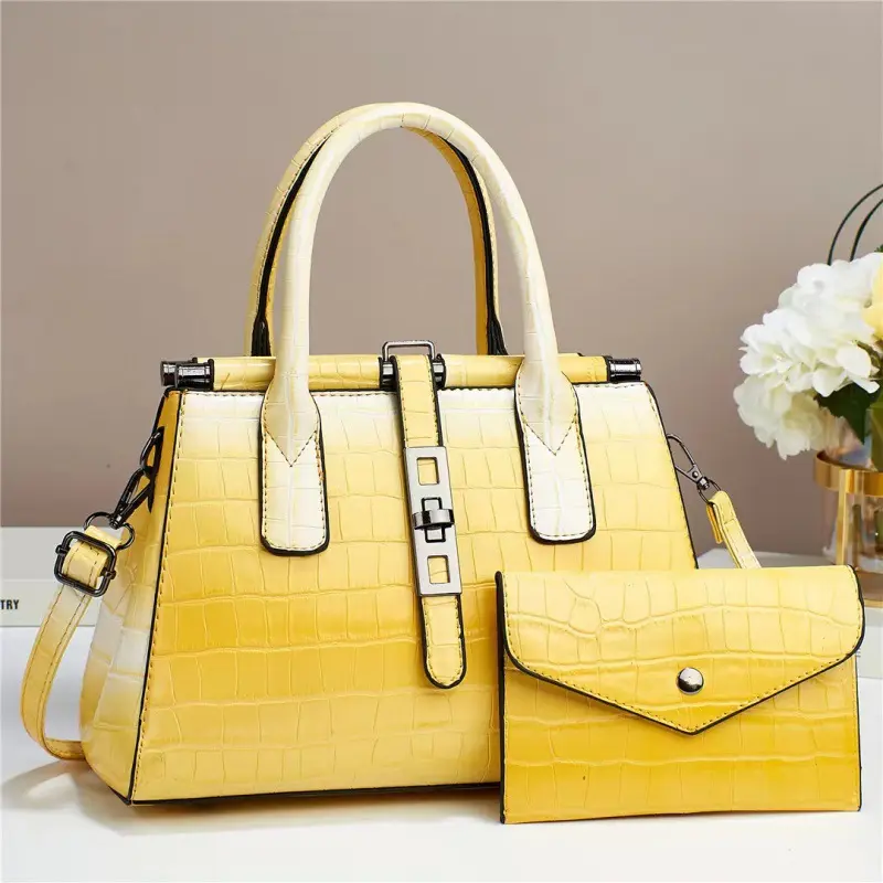 2024 New Bright Leather Women's Bag Large Capacity Female Shoulder Crossbody Bag High Quality Women's Handbag with Wallet