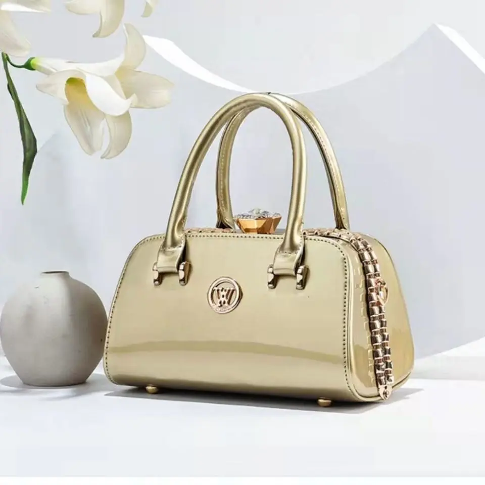 Luxury Brand Designer Women's Handbag High Quality Single Shoulder Bag Steel Frame Leather Crossbody Bag Classic Retro Tote bag