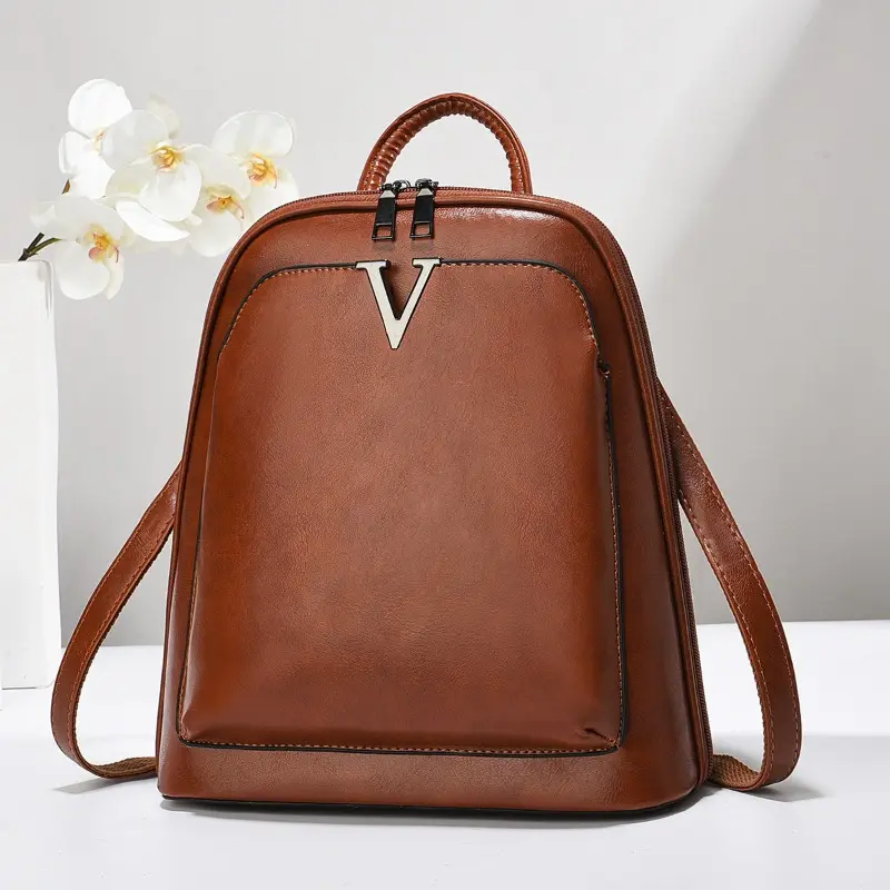 Korean Student Backpack Designer High Quality School Bags Teenage Girls Cute Women's Backpack  Book Bag Soft Leather Rucksack