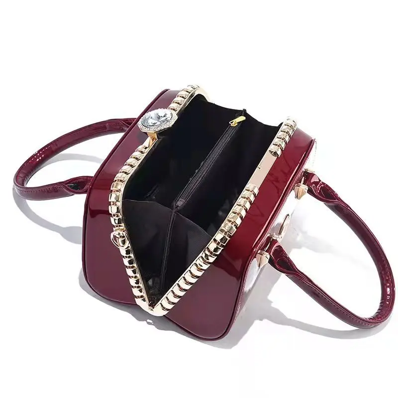 Luxury Brand Designer Women's Handbag High Quality Single Shoulder Bag Steel Frame Leather Crossbody Bag Classic Retro Tote bag