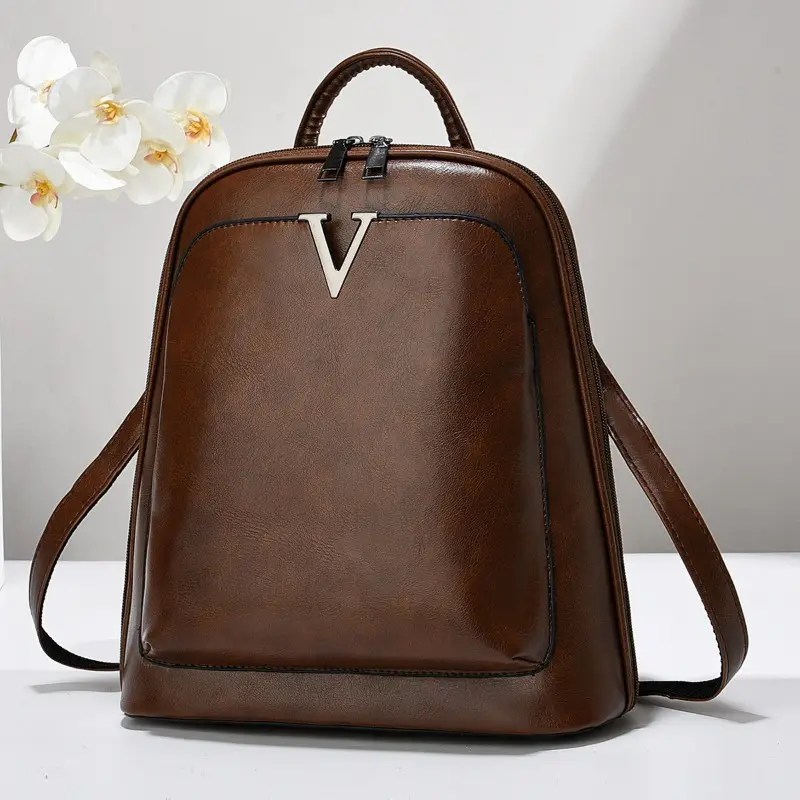 Korean Student Backpack Designer High Quality School Bags Teenage Girls Cute Women's Backpack  Book Bag Soft Leather Rucksack