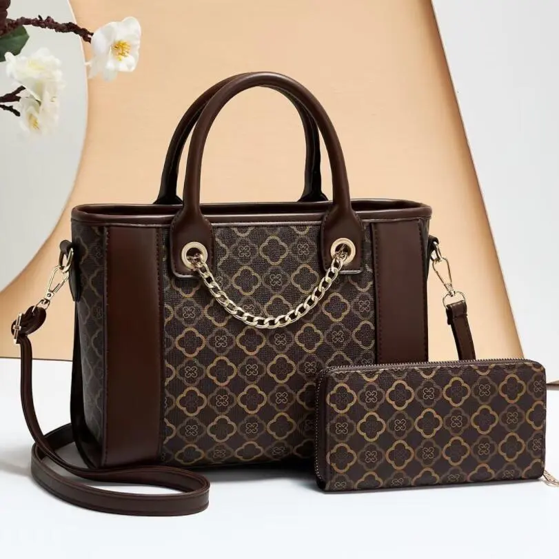 Fashion Printed Women Bags Casual Plaid Printed Women Handbags Bag Versatile Pu Leather Totes Shoulder Bag Female Messenger Bag