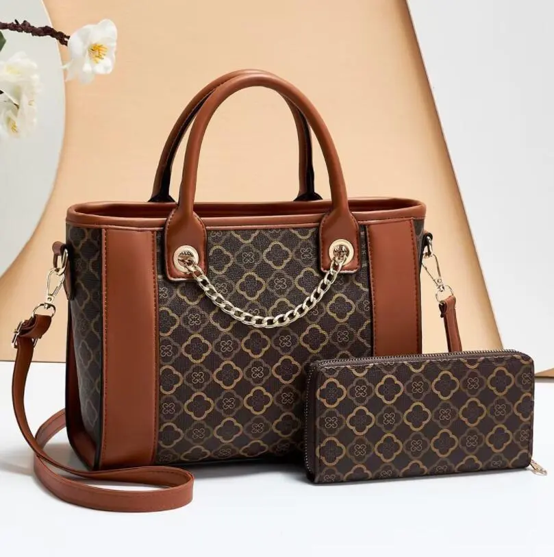 Fashion Printed Women Bags Casual Plaid Printed Women Handbags Bag Versatile Pu Leather Totes Shoulder Bag Female Messenger Bag