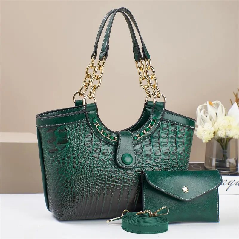 2Piece Set Chain Women's Bag 2025 Trend Korean Handbags Designer Luxury Ladies Shoulder Bags Fashion Versatile Crossbody Bag