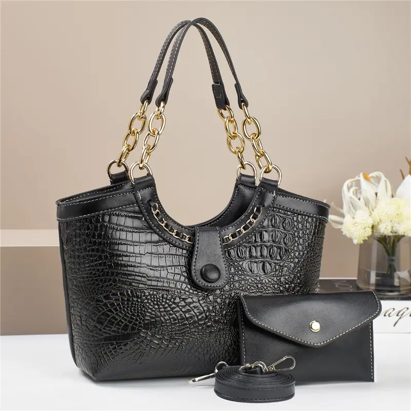 2Piece Set Chain Women's Bag 2025 Trend Korean Handbags Designer Luxury Ladies Shoulder Bags Fashion Versatile Crossbody Bag