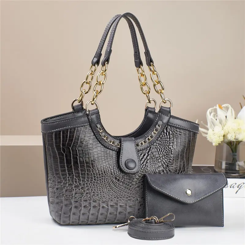 2Piece Set Chain Women's Bag 2025 Trend Korean Handbags Designer Luxury Ladies Shoulder Bags Fashion Versatile Crossbody Bag