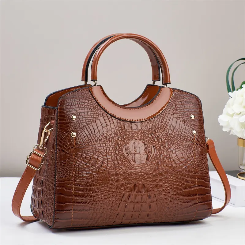 Women's Handbag Light Luxury New Leather Shoulder Bag Designer Retro Ladies Crossbody Bag Brand Ladies Handheld Round Bag
