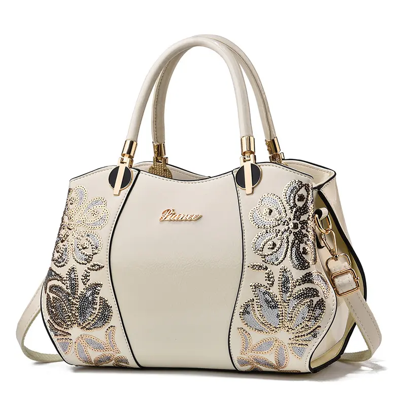 Fashion Embroidered Women's Bag Shaped Boston Women's Crossbody Bag Patent Leather Large Capacity Womens Handbag Bolsos Mujer