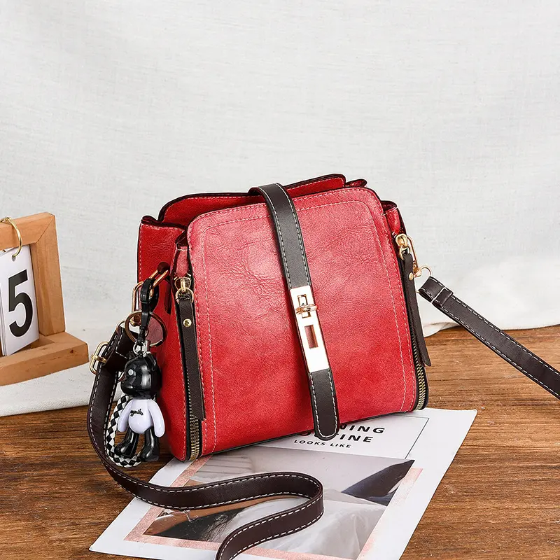 2024 New Women's Bag Women's Quality Single Shoulder Crossbody Bucket Bag Candy Color Fashion Small Square Bag Bolsa Feminina