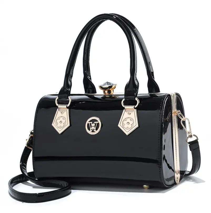 Luxury brand designer women's handbag new patent leather shoulder bag wedding party crossbody bag classic glossy tote bag women