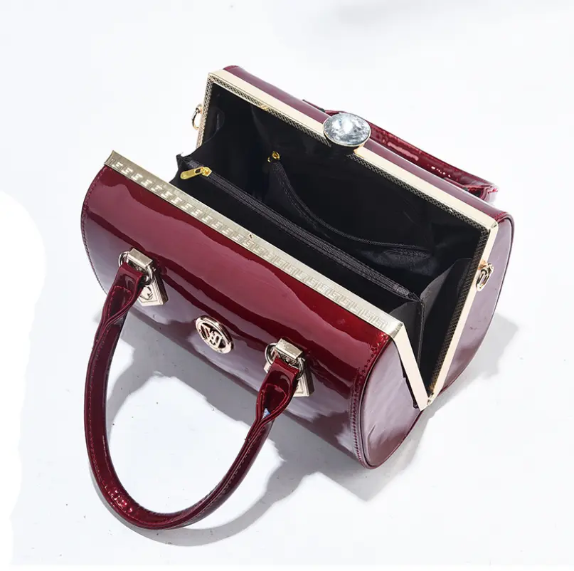 Luxury brand designer women's handbag new patent leather shoulder bag wedding party crossbody bag classic glossy tote bag women