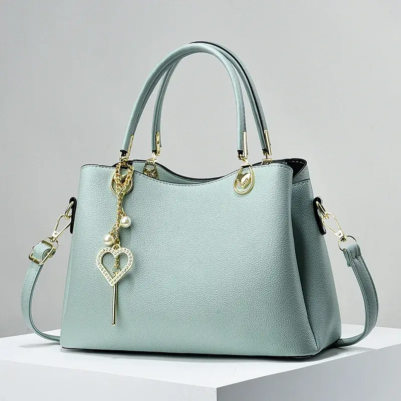 Leather Women's Bags Fashion Commute Handbags Solid Color Red Tote Messenger Bag Designer Womens Shoulder Cossbody Bag Female