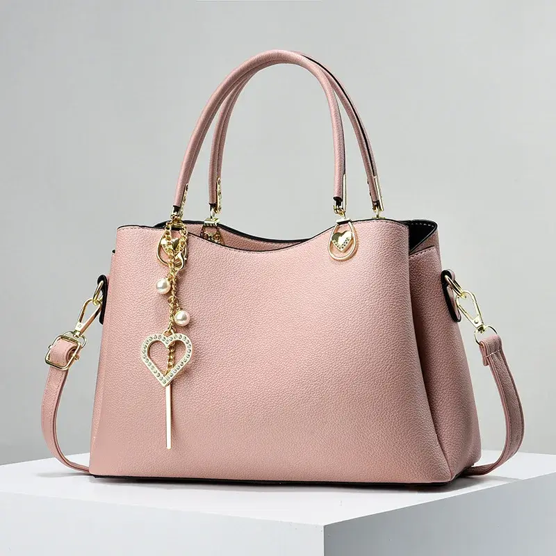 Leather Women's Bags Fashion Commute Handbags Solid Color Red Tote Messenger Bag Designer Womens Shoulder Cossbody Bag Female