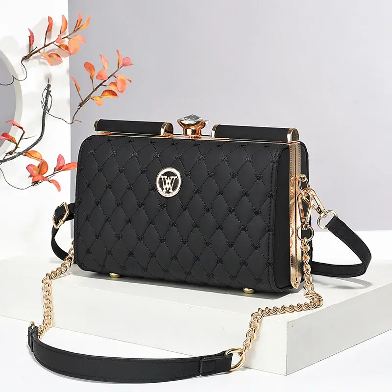 Bright Leather Women's Bag Girls Chain Handbag High Quality Chain Women's Shopper Bag Women's Elegant Luxury Crossbody Bags