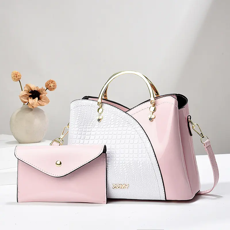 New Direct Selling Women's Bag Shiny Leather Women's Handbag with Wallet Large Capacity Composite Bags Shoulder Crossbody Bag