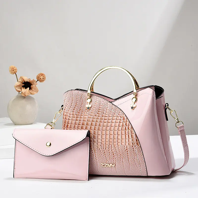 New Direct Selling Women's Bag Shiny Leather Women's Handbag with Wallet Large Capacity Composite Bags Shoulder Crossbody Bag
