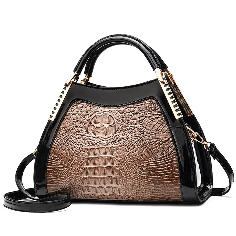 Fashionable New Women's Handbag Classic Retro Shoulder Bag Crocodile Pattern Large Capacity Crossbody Bag Trendy Simple Tote Bag