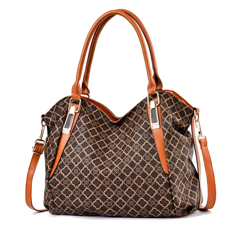 Soft Leather Women's Totes Bag Retro Roomy Women's Shopping Bags Mother Shoulder Messenger Bag Print Women Handbags Sac A Main