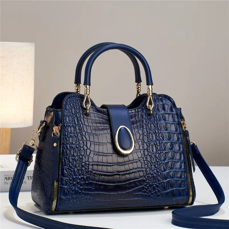 Luxury Designer High Quality Leather Women'S Handbag Crocodile Patterned Ladies Messenger Bags Classic Shoulder Bag Sac Femme